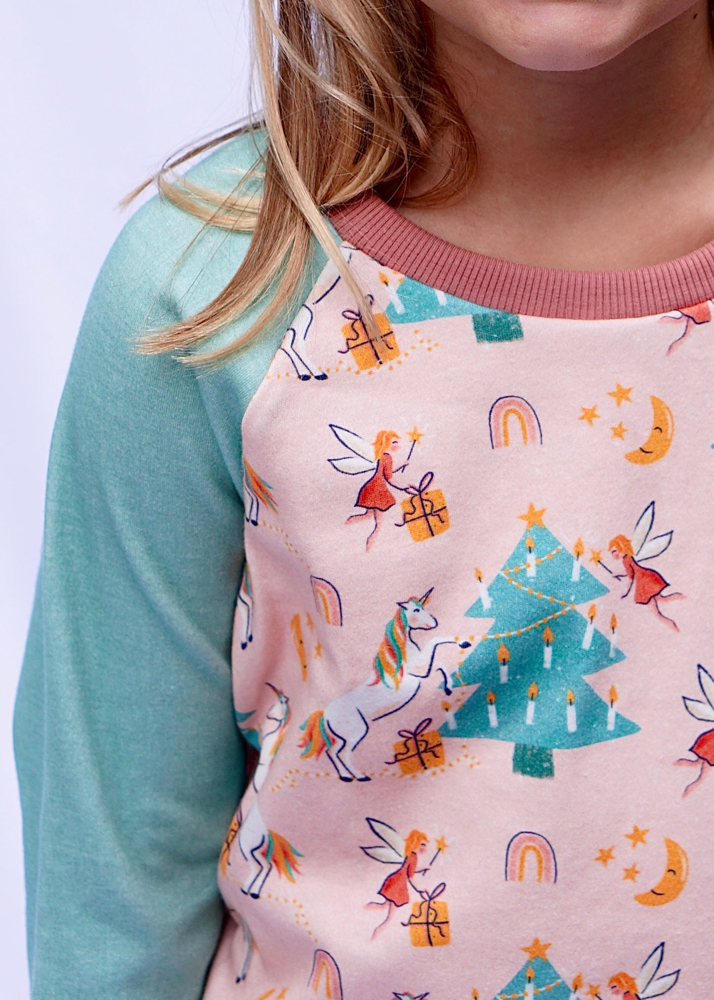 Unicorn Holiday Dress in Organic Cotton