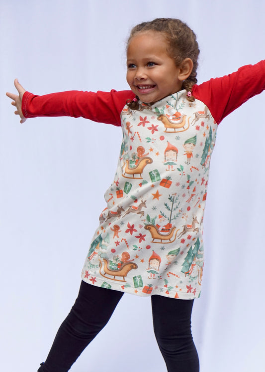 Nostalgic Holiday Dress in Organic Cotton